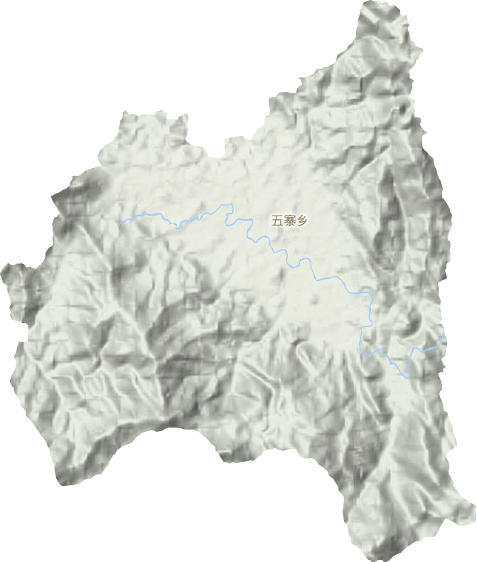 五寨乡地形地图