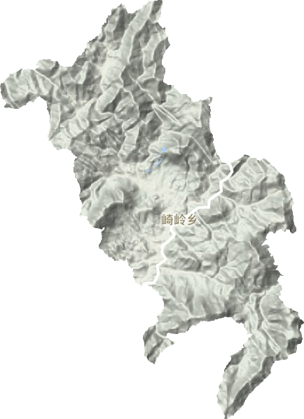 崎岭乡地形地图