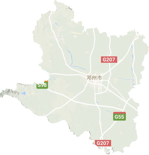 邓州市地形地图