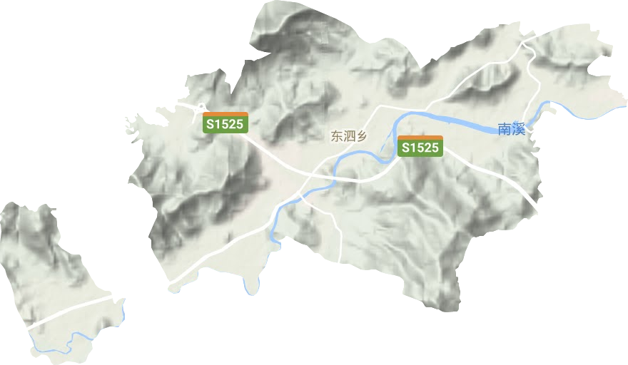 东泗乡地形地图
