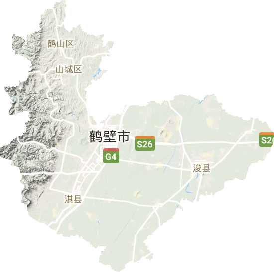 鹤壁市地形地图