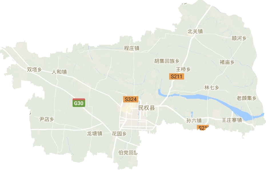 民权县地形地图