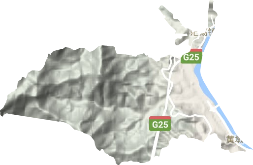黄墩街道地形地图