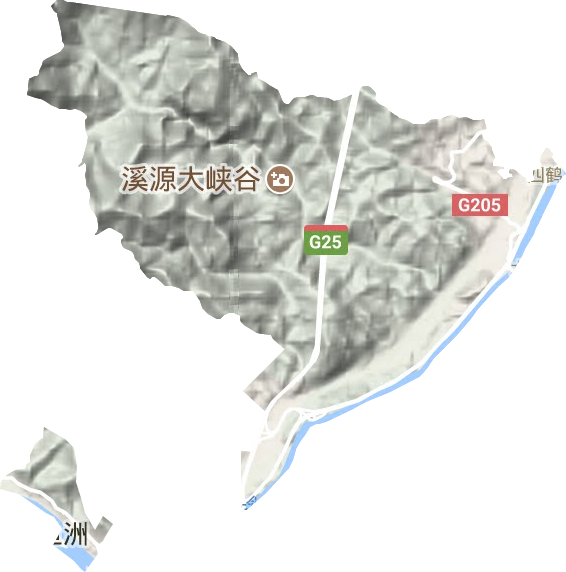 四鹤街道地形地图