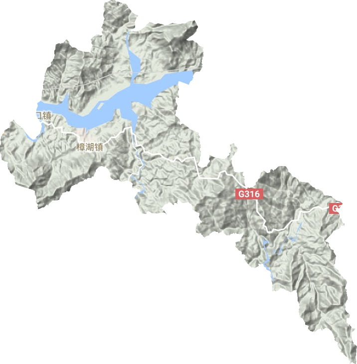 樟湖镇地形地图