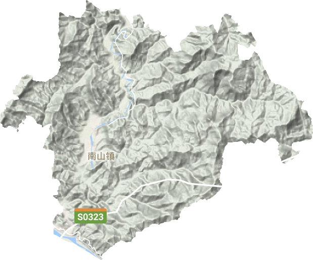 南山镇地形地图