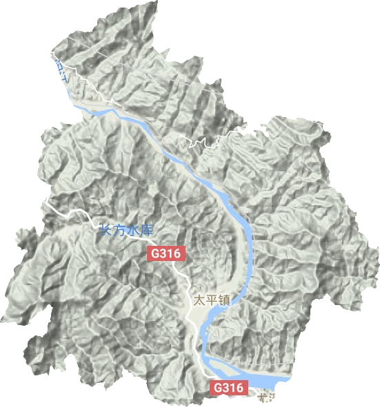 太平镇地形地图