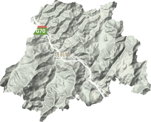 塔前镇地形地图