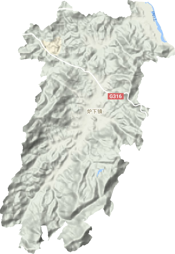 炉下镇地形地图