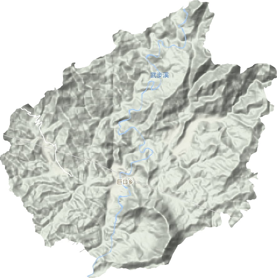 巨口乡地形地图