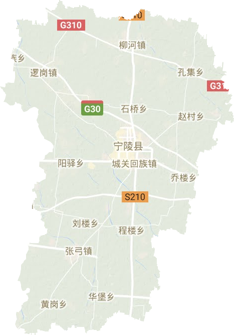 宁陵县地形地图