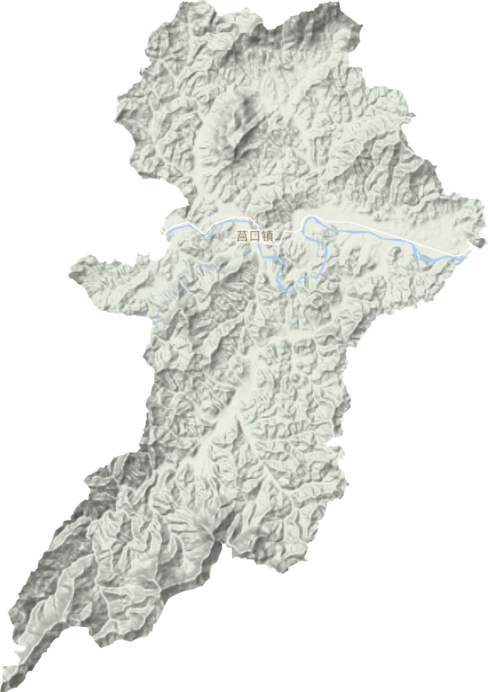 莒口镇地形地图