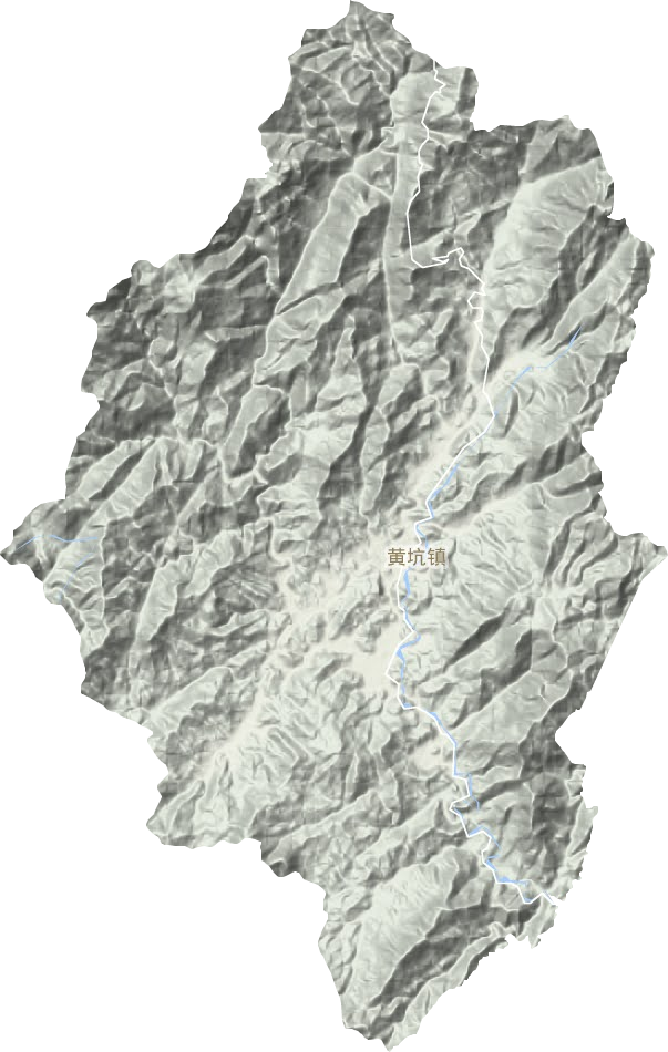 黄坑镇地形地图