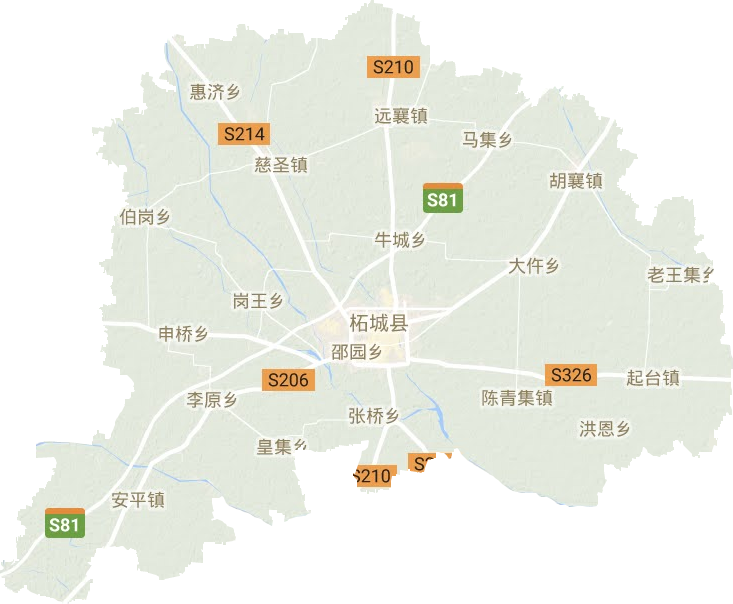 柘城县地形地图