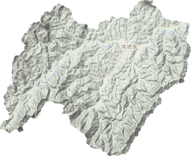 书坊乡地形地图