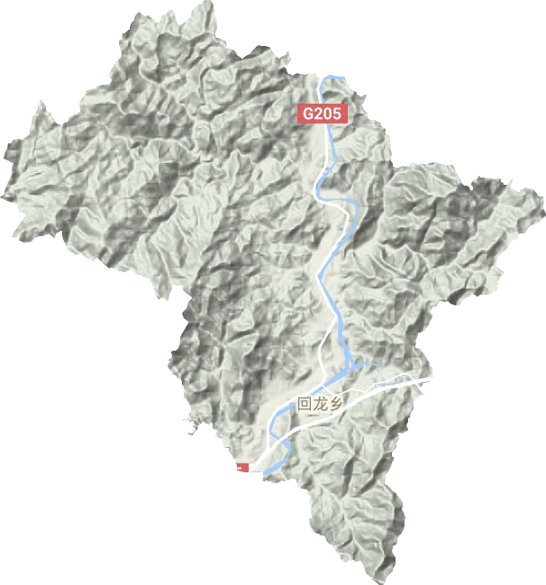 回龙乡地形地图