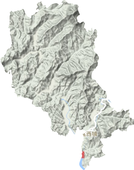建西镇地形地图
