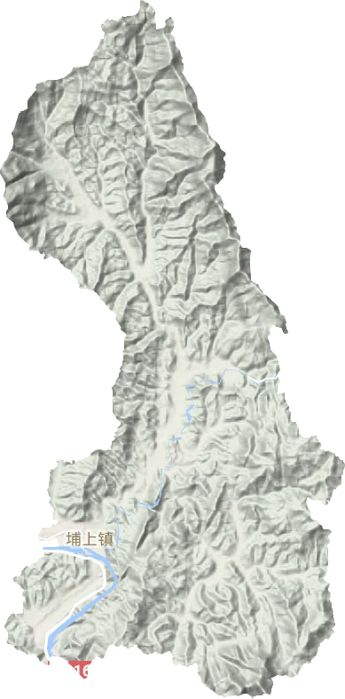 埔上镇地形地图