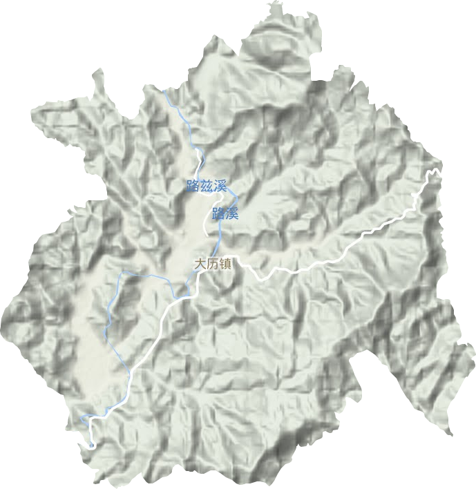 大历镇地形地图