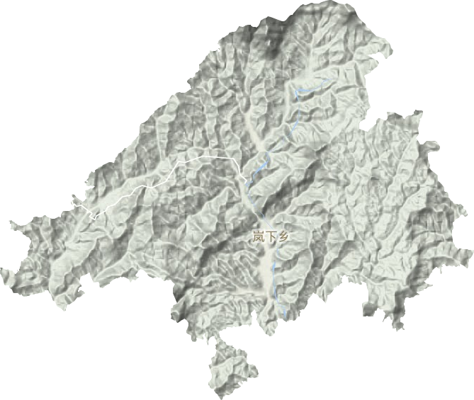 岚下乡地形地图