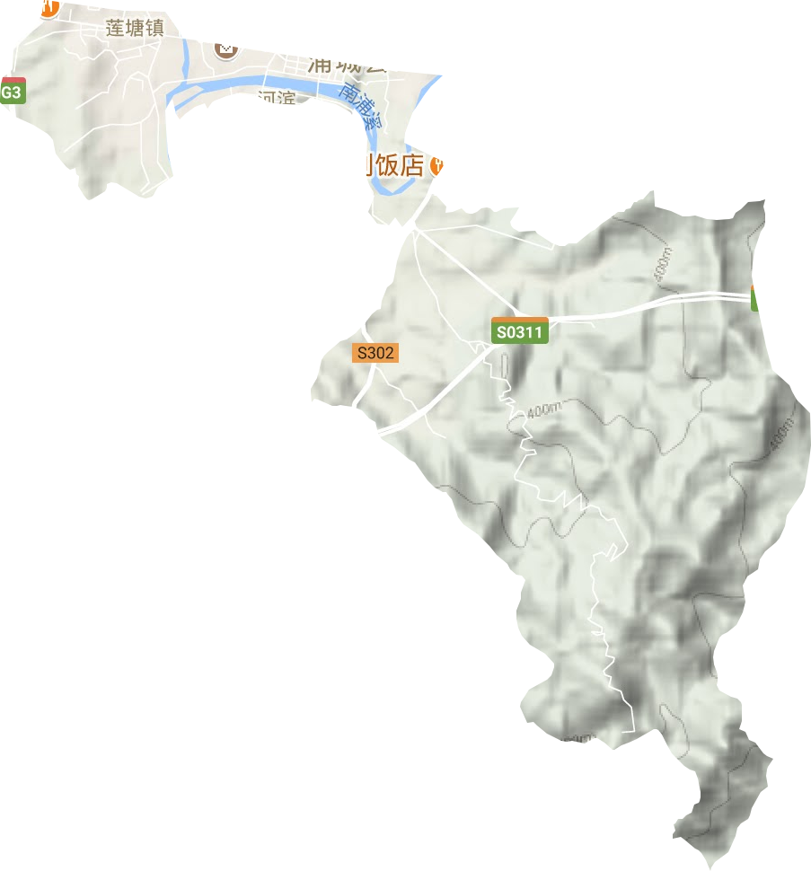 河滨街道地形地图