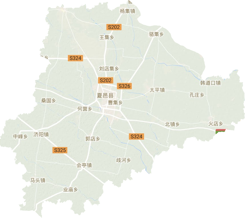 夏邑县地形地图