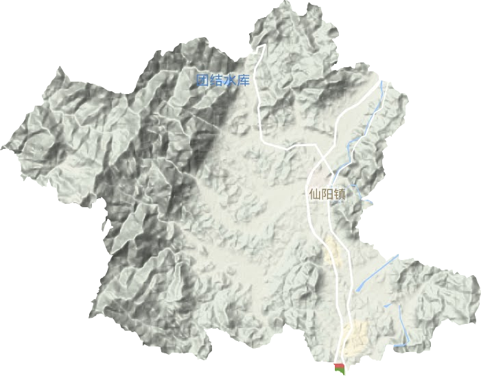 仙阳镇地形地图