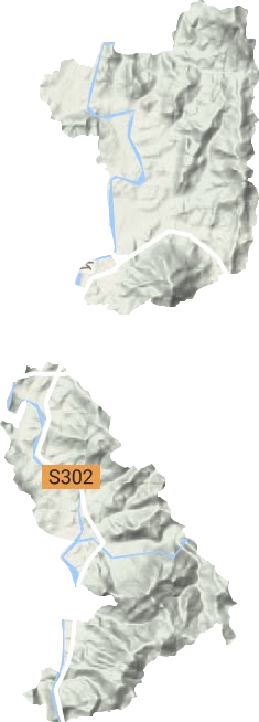 万安乡地形地图
