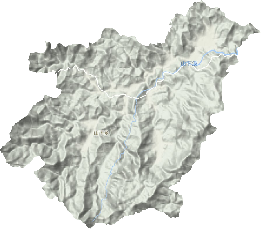 山下乡地形地图