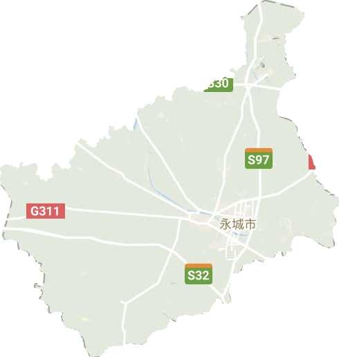 永城市地形地图