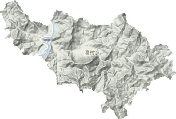濠村乡地形地图