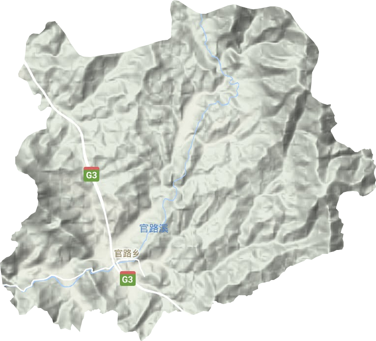 官路乡地形地图