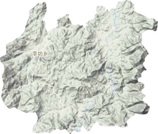 李坊乡地形地图