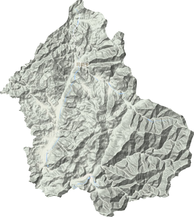 司前乡地形地图