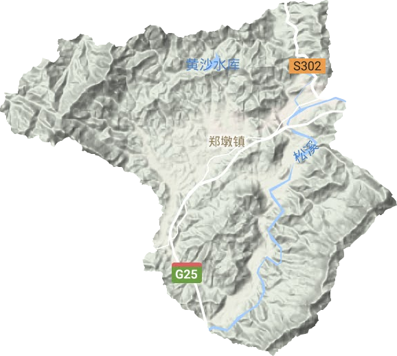 郑墩镇地形地图