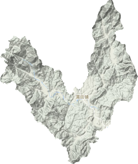 渭田镇地形地图