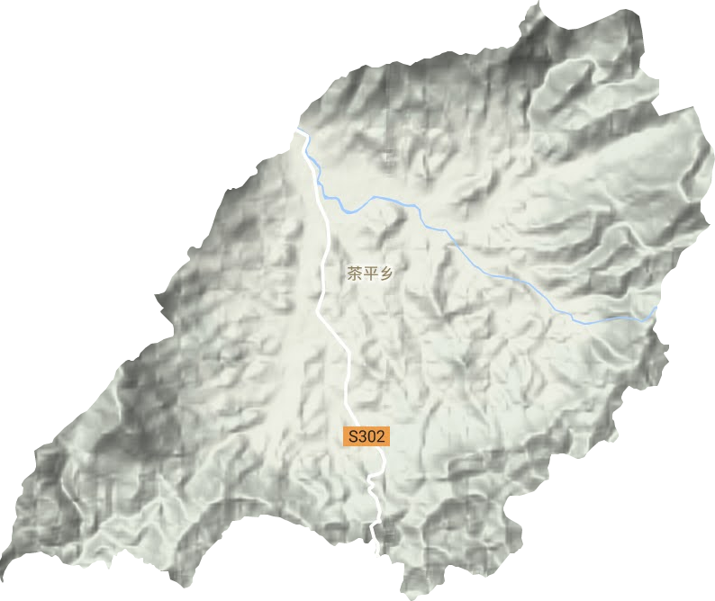 茶平乡地形地图