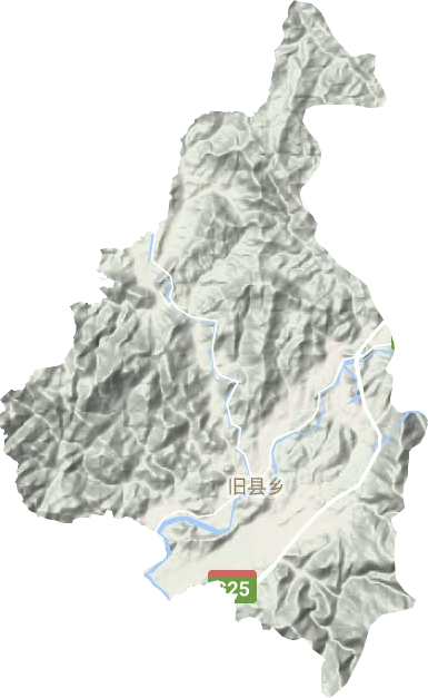旧县乡地形地图
