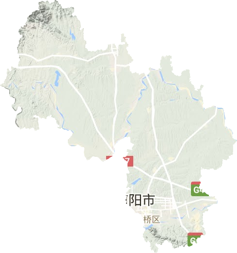 平桥区地形地图