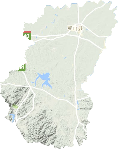 罗山县地形地图