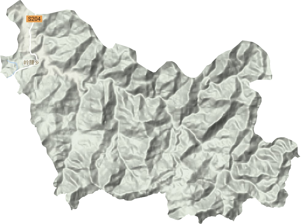 岭腰乡地形地图