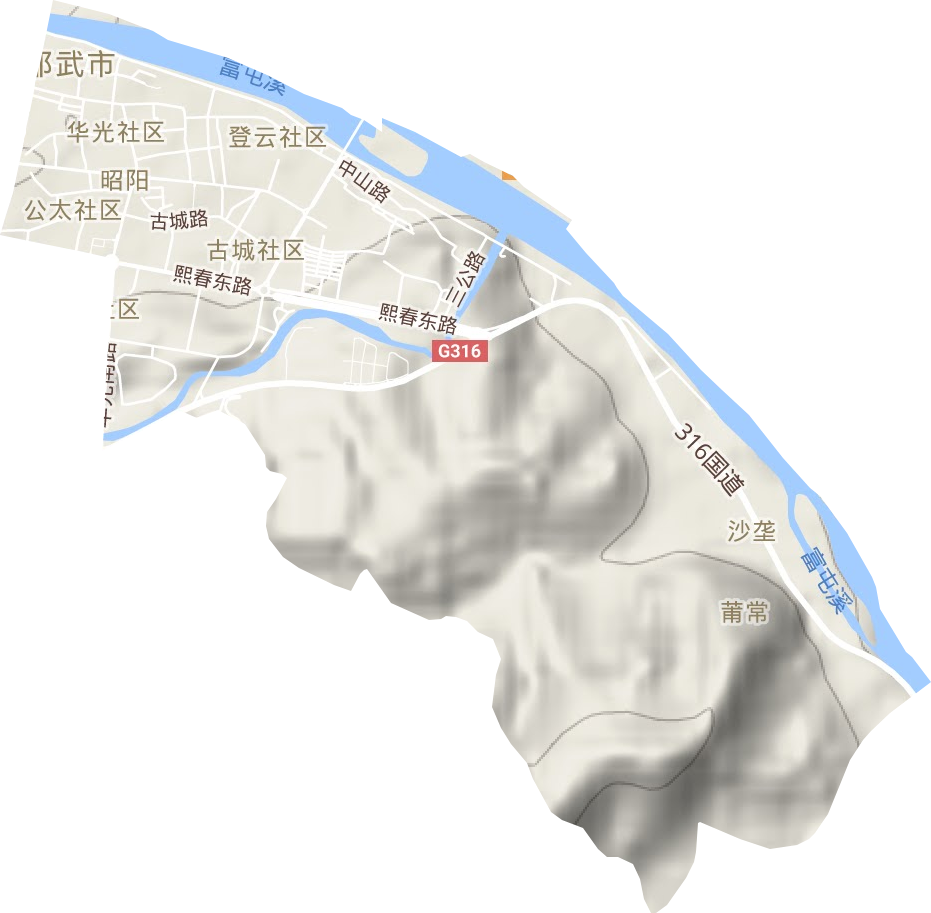 昭阳街道地形地图