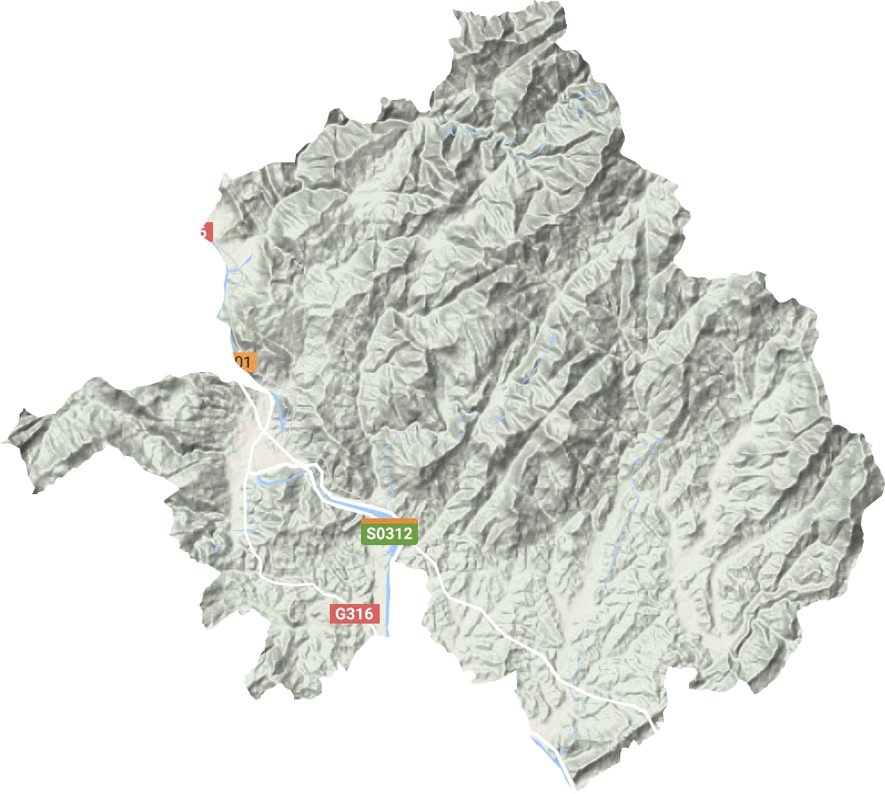 水北镇地形地图