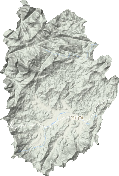 沿山镇地形地图