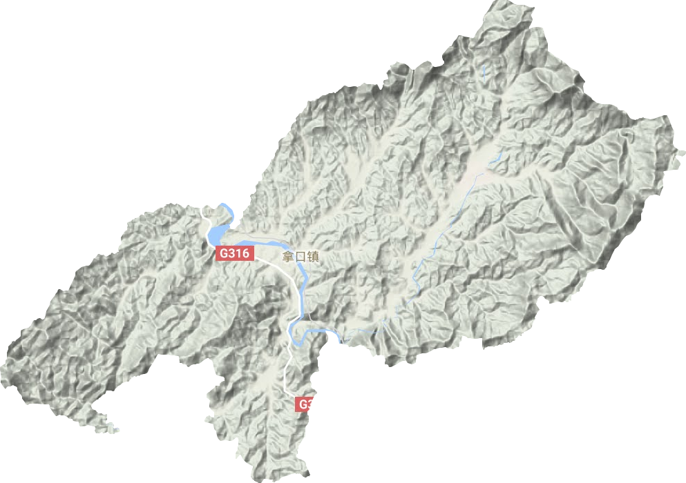 拿口镇地形地图