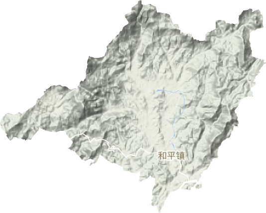 和平镇地形地图