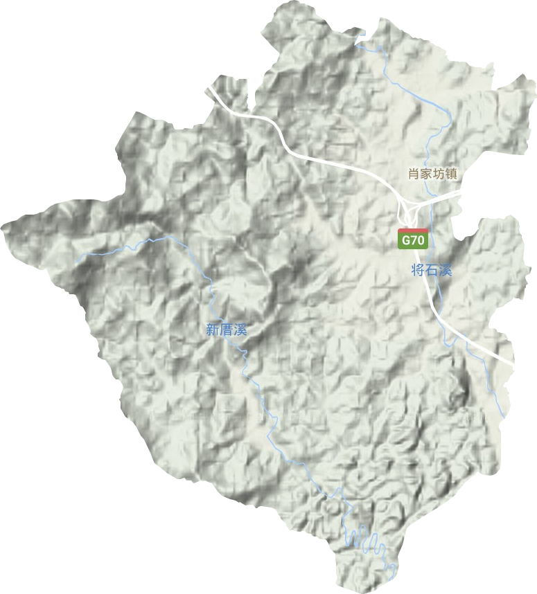 肖家坊镇地形地图