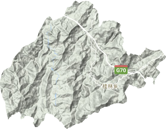桂林乡地形地图