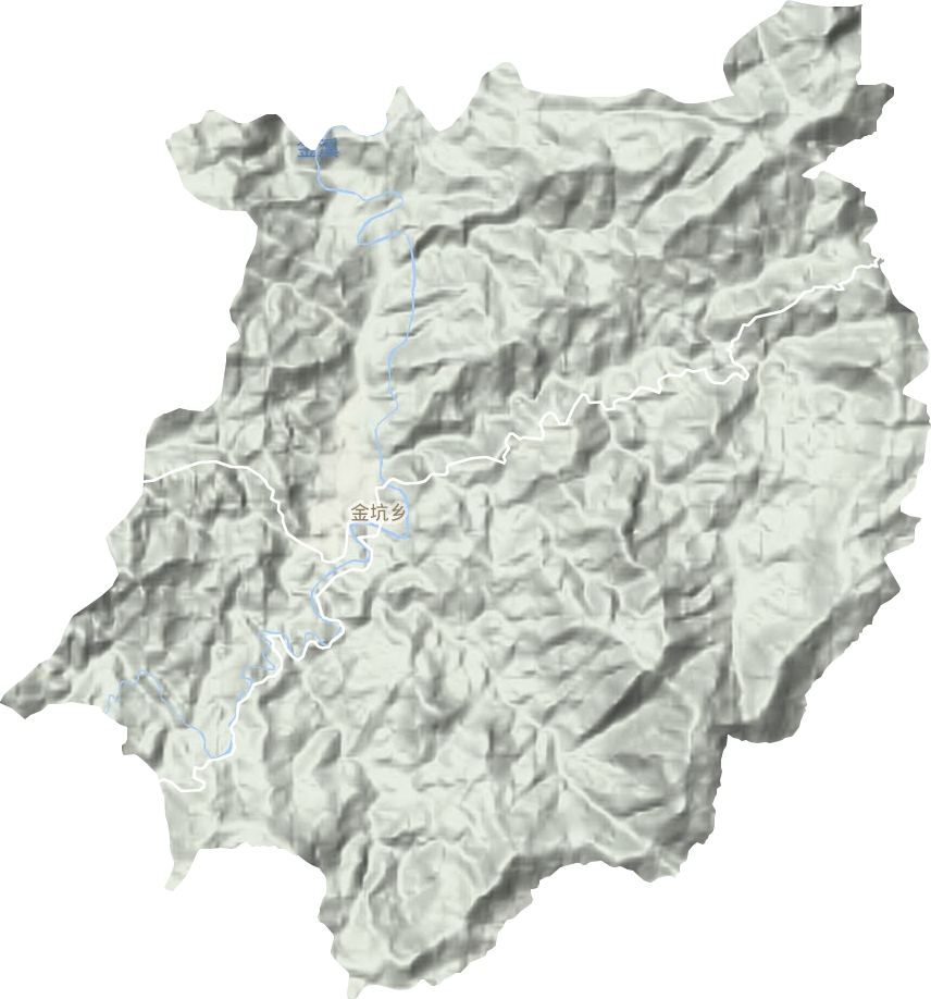 金坑乡地形地图