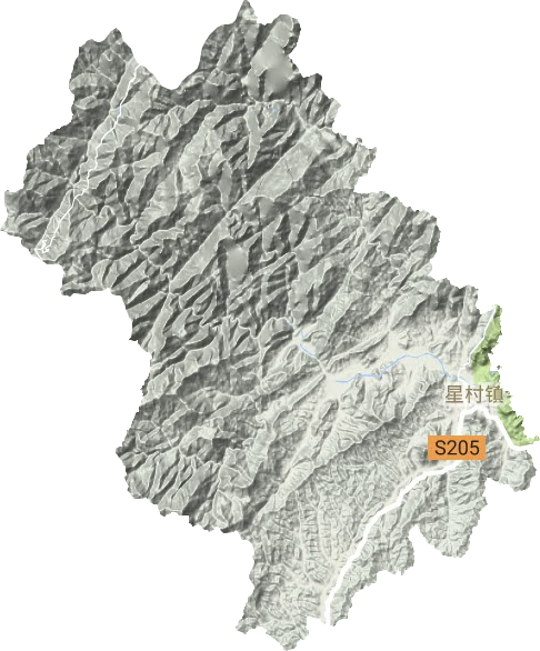 星村镇地形地图